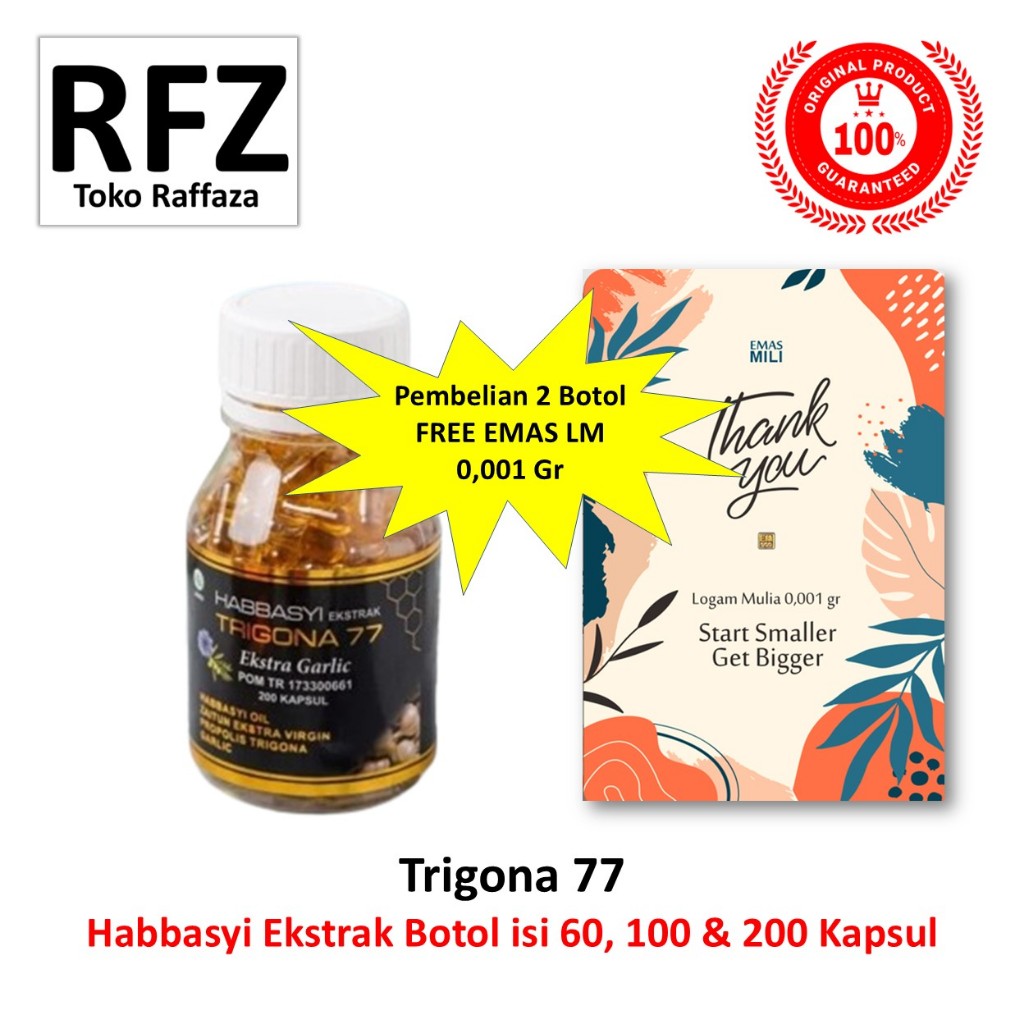 Habbasyi Trigona 77 Habbatussauda + Zaitun Propolis Garlic
