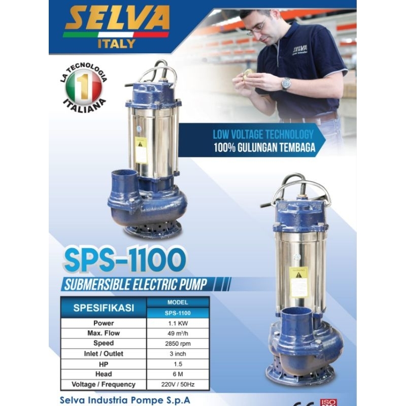 Pompa Air Celup SELVA  SPS 11000 & Pompa Celup 3 Inch