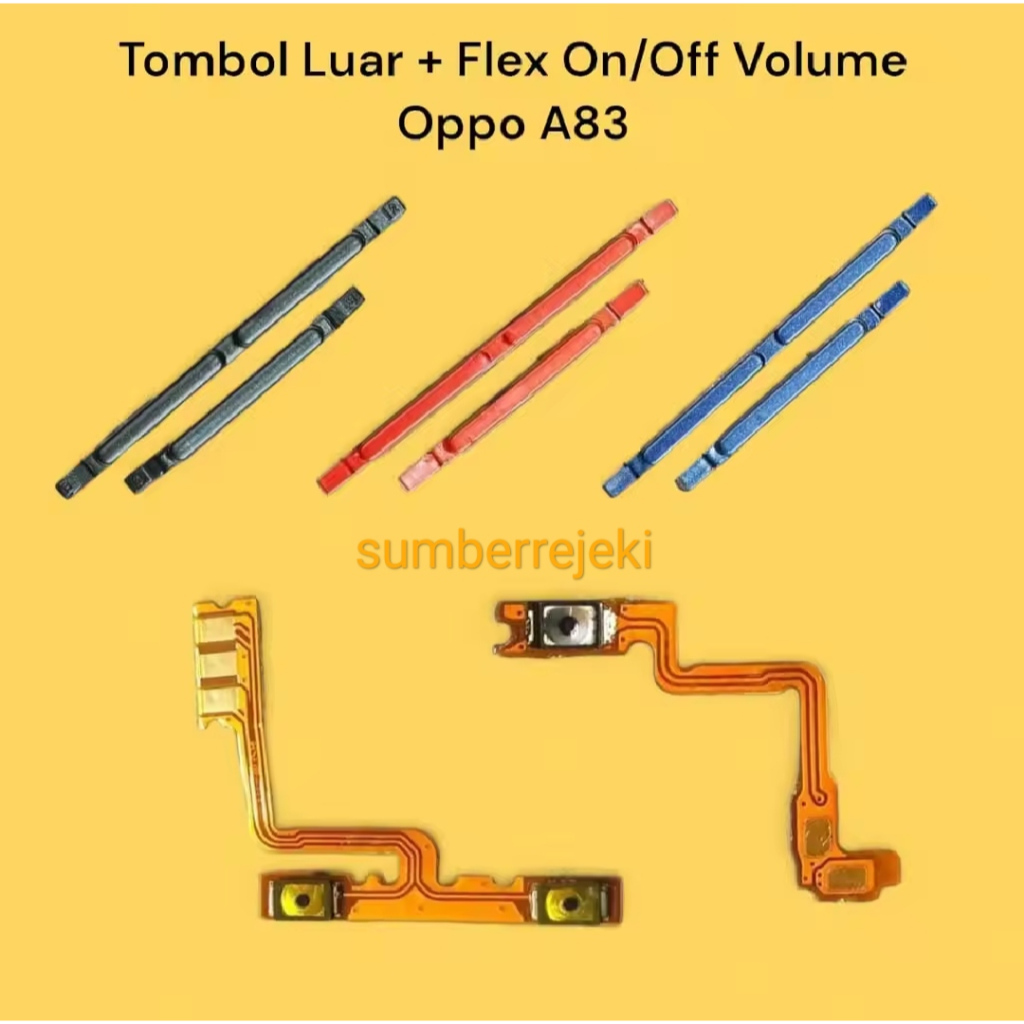 Tombol Luar + Flexibel On Off/Volume Oppo A83 Tombol On Off Tombol Volume
