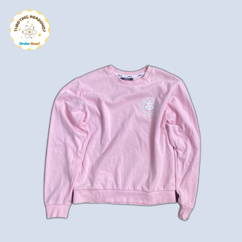 Crewneck ANHELON Warna Pink new Made