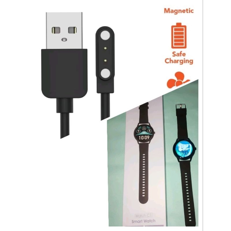 ACOME C1 Smart watch Kabel Charger Smartwatch Acome C1 S1 S1 Plus Magnetic 2 pin