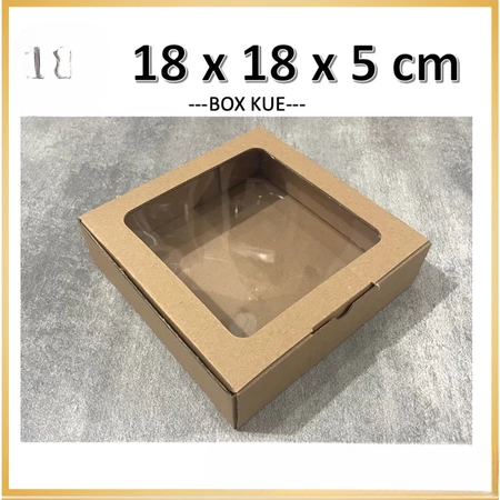 

2 Pcs Box Mika Packaging Seserahan Wedding Hampers Souvenir Ukuran 18 x 18 x 5cm