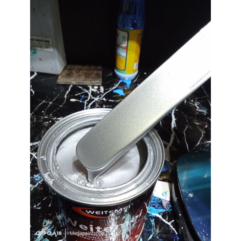 TUI Cat alumunium silver metalik pu / silver metalik terang / Cat pelg /cat motor cat mobil cat