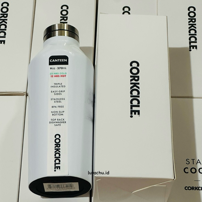 CORKCICLE Canteen Tumbler 9oz 270ml White