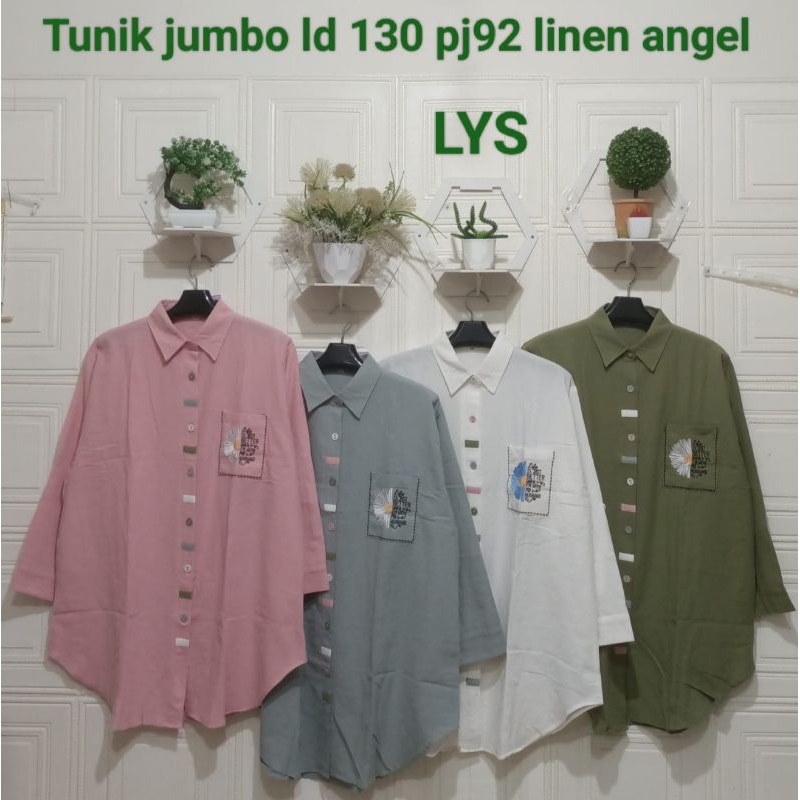 Tunik Jumbo Katun Linen murah // Tunik Jumbo Fashion Murah