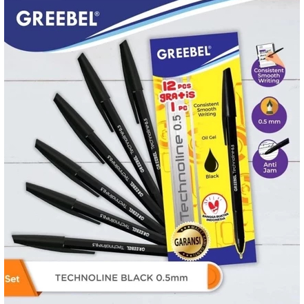 

Greebel Ballpen Technoline 0.5 Hitam ( Pcs )