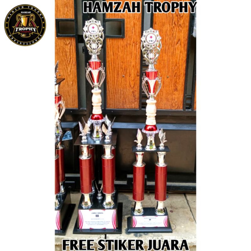 trophy piala 1 set kaki 4,2 silver 110cm,105cm