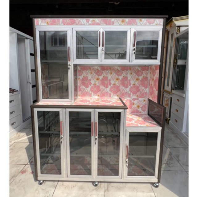 Rak piring alumunium holo pintu 4