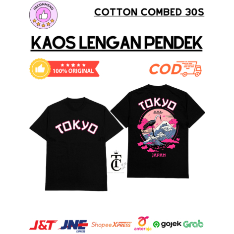 BAJU KAOS DISTRO PRIA WANITA GAMBAR BANGO JEPANG TOKYO / KAOS TOKYO BANGAU JAPAN COTTON COMBED 30S