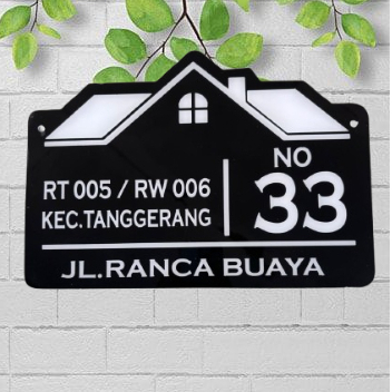 PAPAN NOMER RUMAH ACRYLIC / NOMER RUMAH CUSTOM