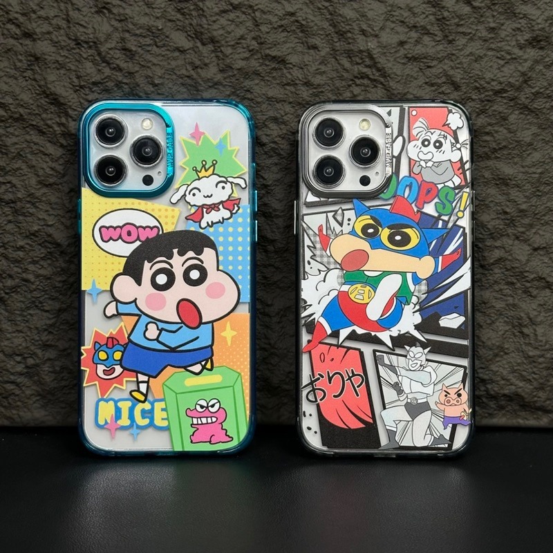 RCI128 Case Casing Handphone Imd Aluminium Stainless Softcase Komik Sinchan Iphone 11 12 13 14 15 Pr