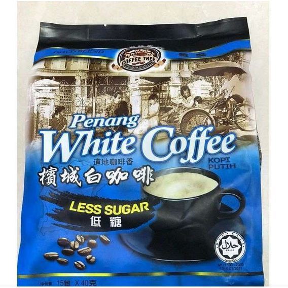 

Coffee tree penang WHITE COFFEE LESS SUGAR kopi putih 15 sachets Halal Malaysia