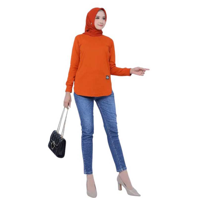 Kaos lengan panjang wanita/ kaos wanita polos /baju wanita lengan panjang