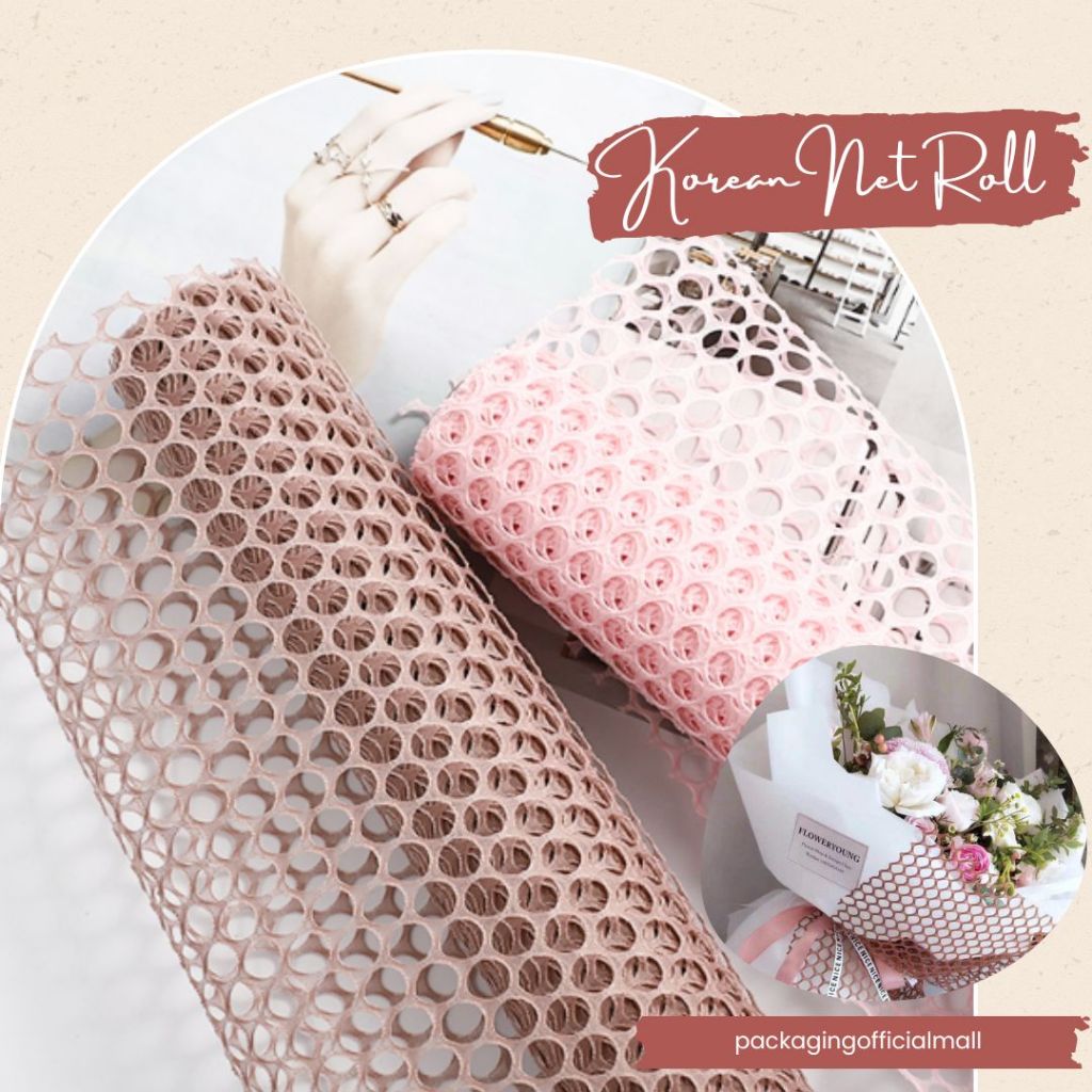 

KOREAN NET ROLL / COTTON ROLL / KERTAS BUKET BUNGA / KAIN BUKET / CELLOPHANE