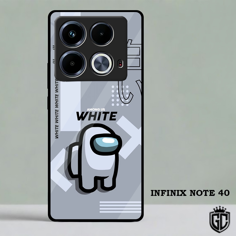 [KN09] Case Glossy Case  | INFINIX NOTE 40 | CASE KEKINIAN LUCU | Casing Hp Kilau Motif AMONG US