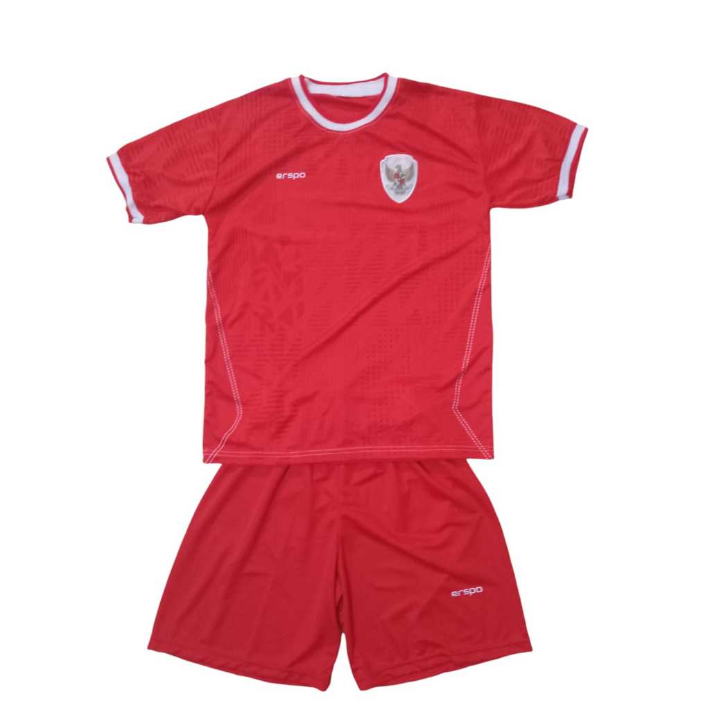 Jersey Bola Timnas Indonesia Grade Ori Merah Home Bahan Polyester Adem Dan Nyerap Keringat Jersey Se