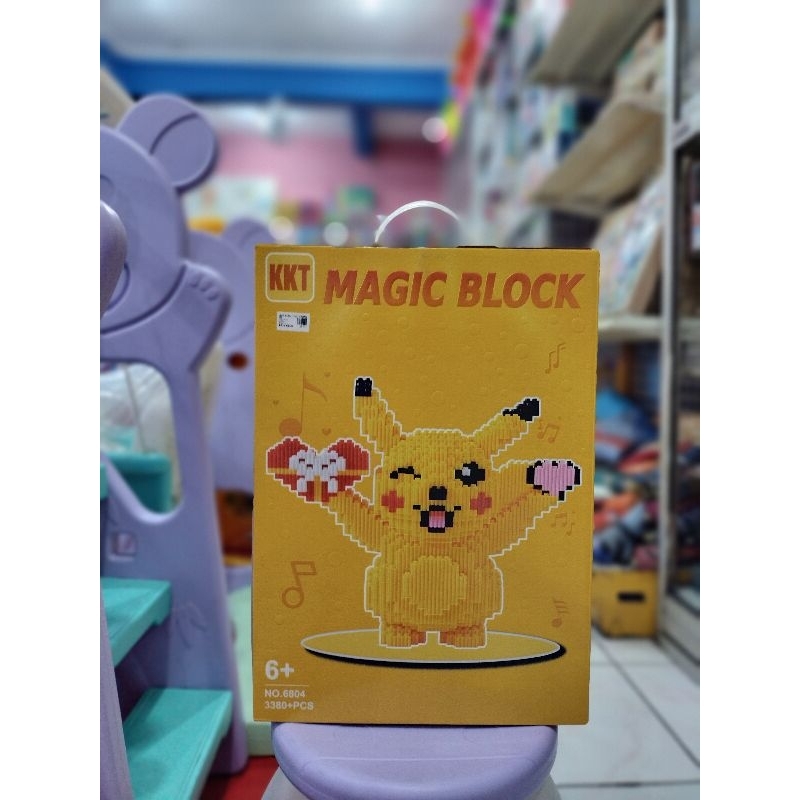 LEGO PIKACHU 25CM - MAINAN EDUKASI - LEGO KARAKTER POKEMON  - MAINAN ANAK MATARAM