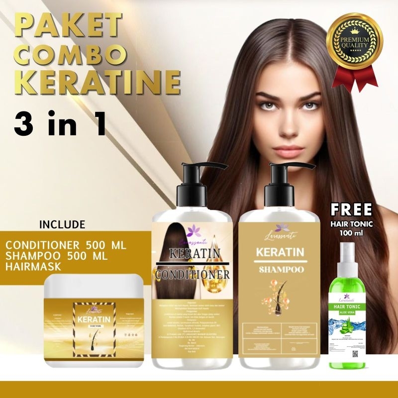 Paket Combo 4PCS Paket Perawatan Rambut Smoothing Rambut Warna Rambut Rusak
