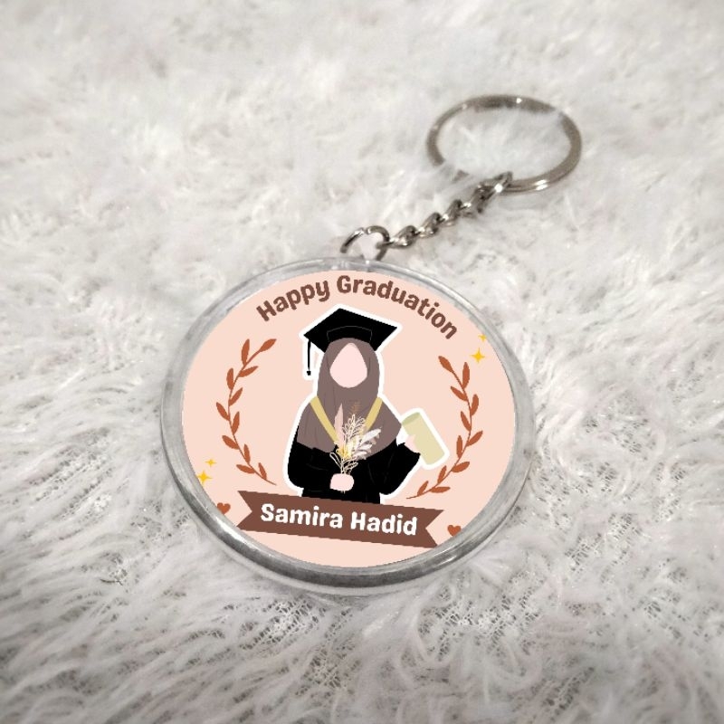 GANTUNGAN KUNCI AKRILIK HADIAH GRADUATION/HADIAH WISUDA