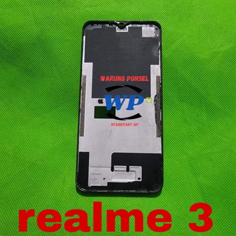 FRAME LCD DUDUKAN LCD BEZZEL REALME 3 ORI COPOTAN NORMAL