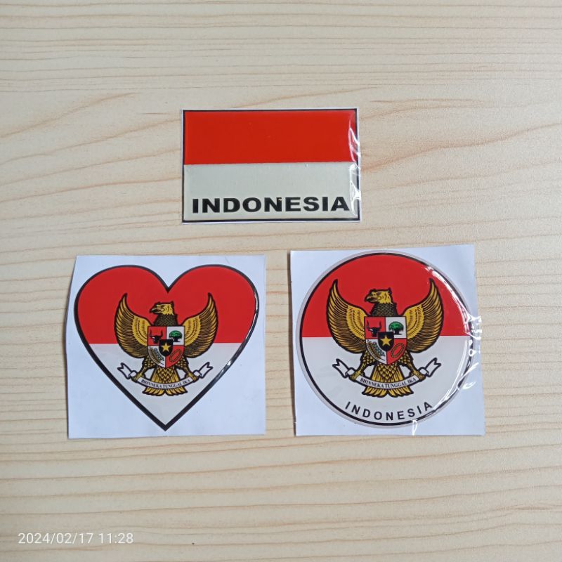 

Stiker logo bendera merah putih indonesia timbul