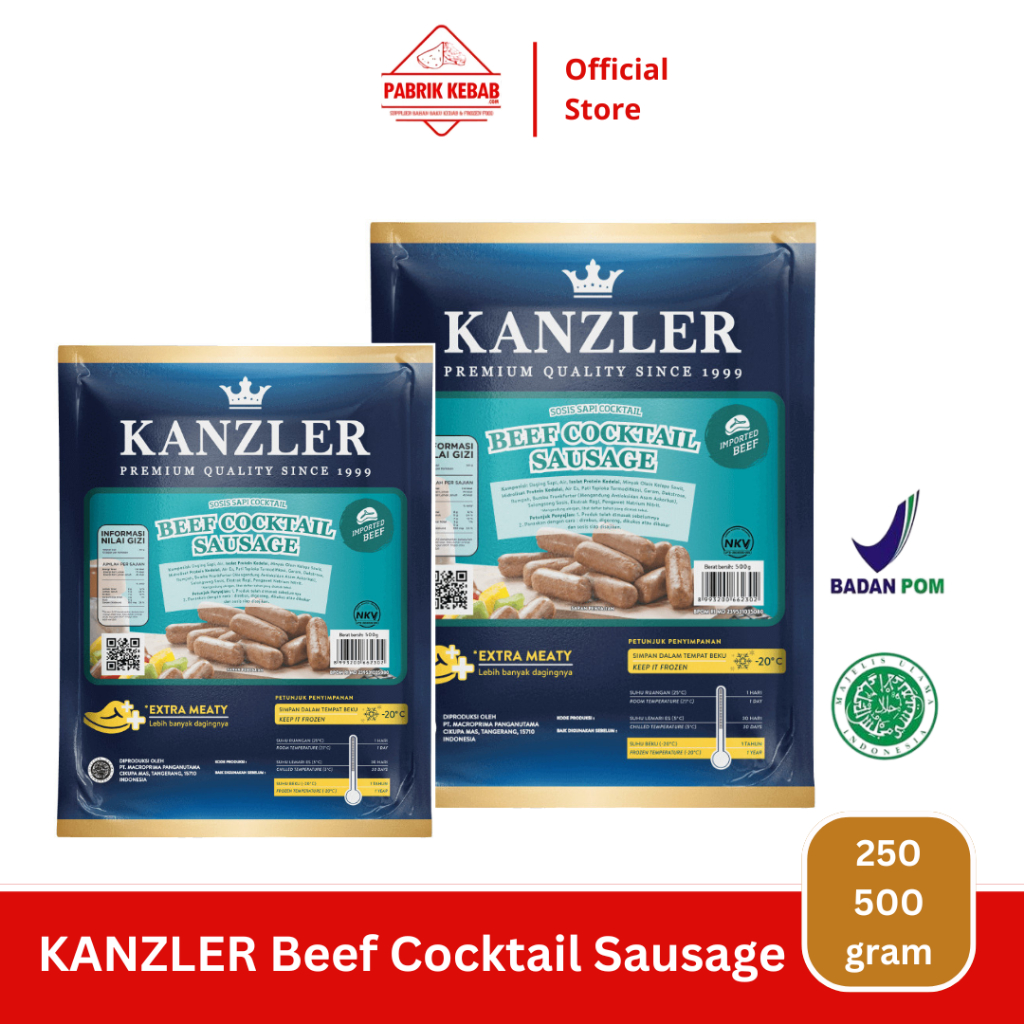 

KENZLER Beef Cocktail Sausage - Sosis Sapi Kenzler