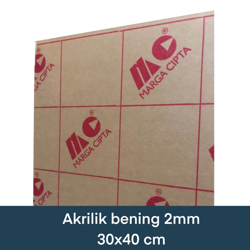 

Akrilik bening 2 mm lembaran Ukuran A3