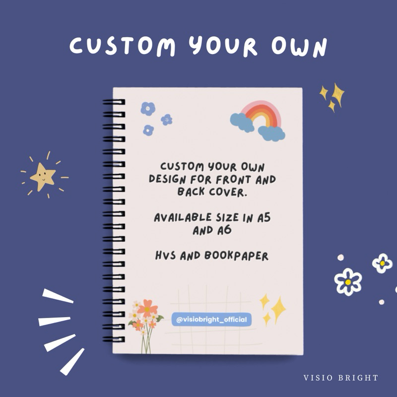

Visiobright Custom Notebook/Buku Tulis/Agenda/Planner/Diary/Kado/Gift A5/A6 Hard Cover