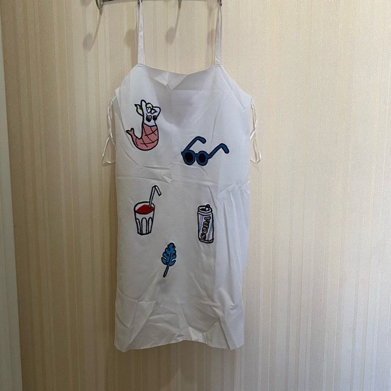 Zara White Pop Art Summer Dress