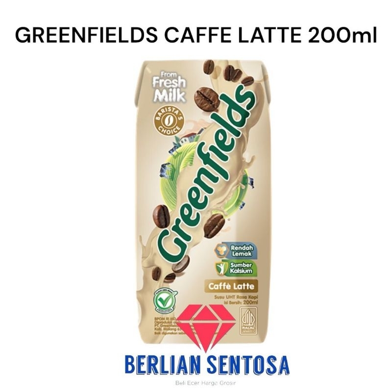 

susu greenfields caffe latte 200ml greenfield cafe late PCS