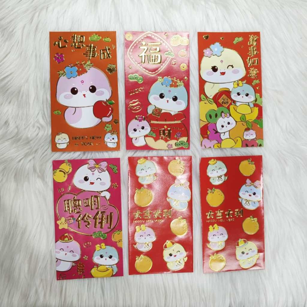 

Angpao Imlek Shio Ular 4037 Karakter Lucu Ukuran Besar Campur Bahan Artpaper Import