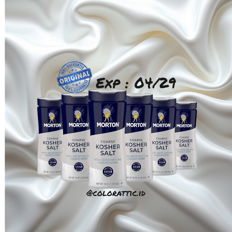 

MORTON COARSE KOSHER SALT 453 GRAMS BY THE BOTTLE - FROM USA