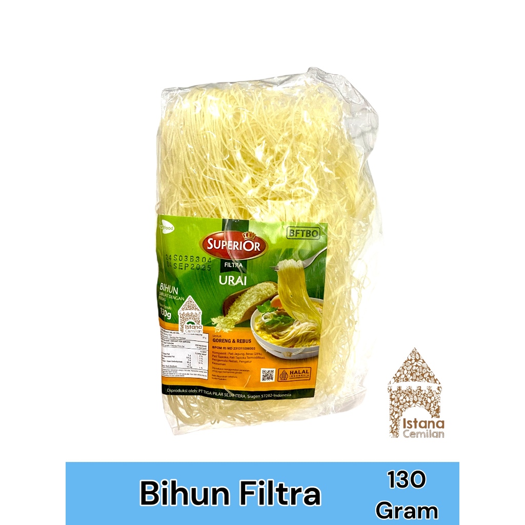 

Bihun Beras Filtra Superior Urai 130 Gram