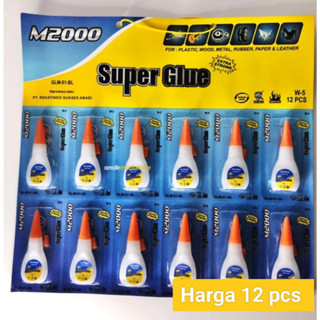 

12 pcs / papan Super Glue Lem Korea Lem Super Kuat Serbaguna