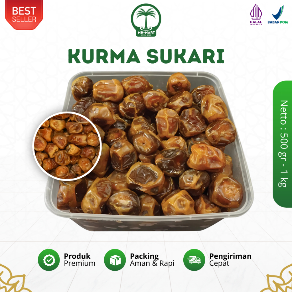 

Kurma Sukari Al Qassim 500gr 1Kg Oleh Oleh Haji dan Umroh Sukkari Original