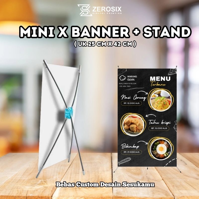 Mini Banner 25x42cm [Bonus X stand]