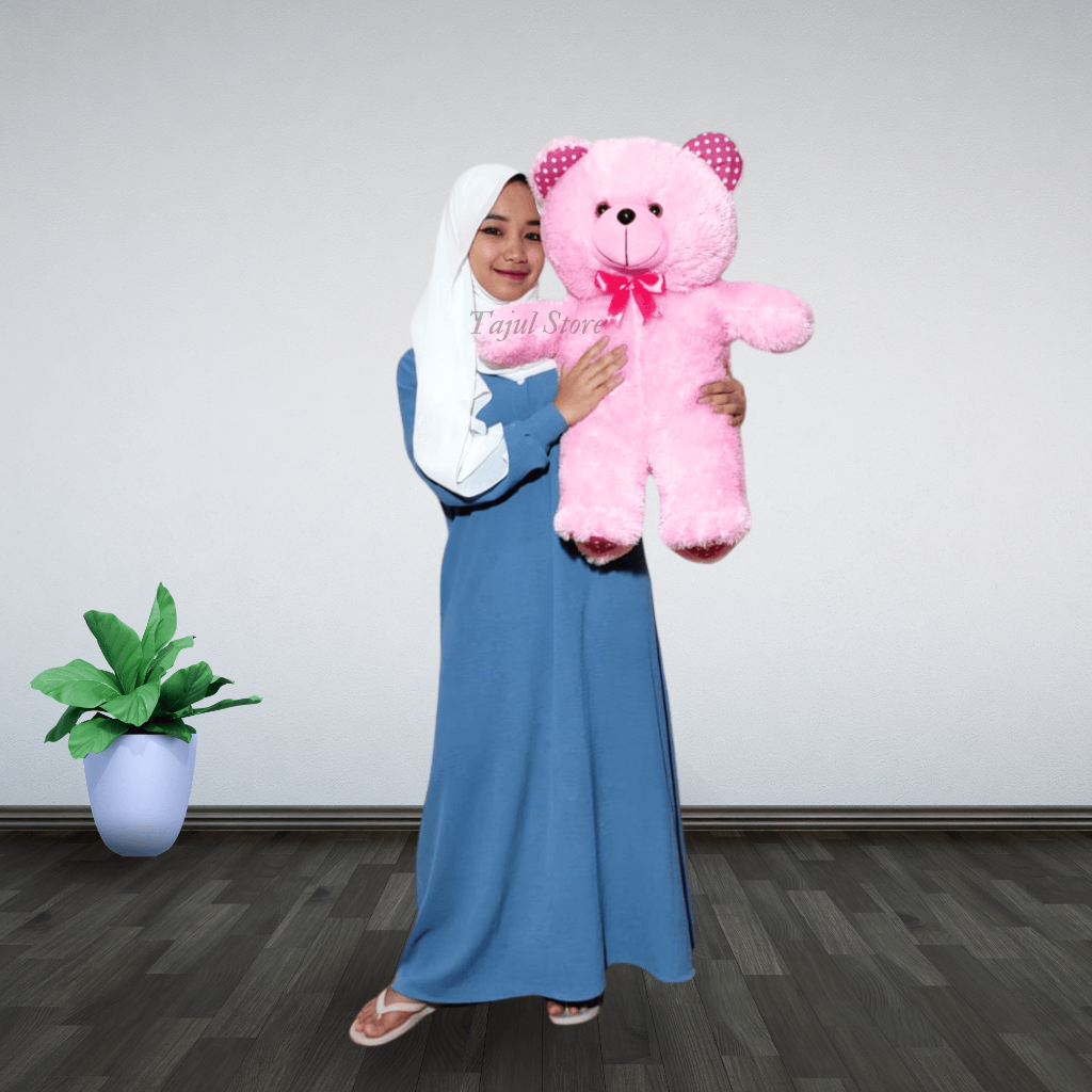 Boneka Teddy Bear Pink Pita Jumbo