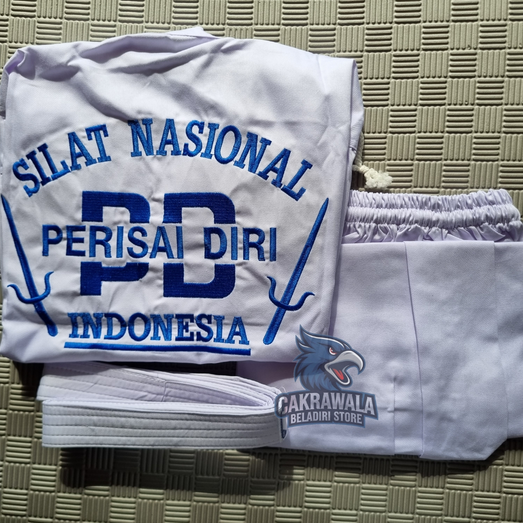 Bayar ditempat Baju silat Perisai Diri punggung BORDIR + Sabuk - Sakral/Seragam/Baju Siswa Pencak Si