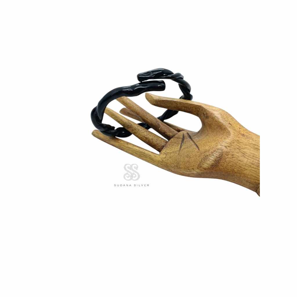 Gelang Uli Akar Bahar Polos Bentuk Plintir Aksesoris Pria Bali