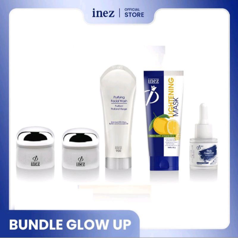 INEZ BUNDLE GLOW UP . PAKET PENCERAHAN/PAKET SKINCARE BRIGHTENING