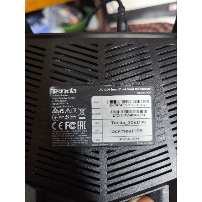 Tenda AC6 1200 Router Wifi