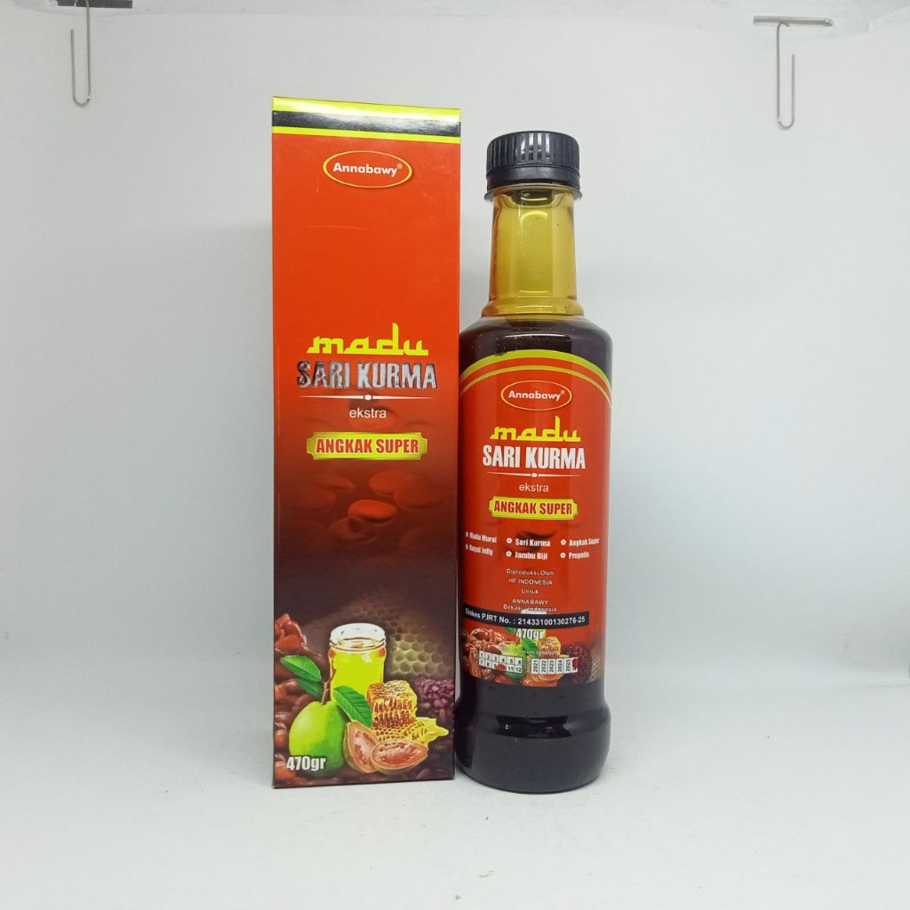 

Sari Kurma Madu Angkak Plus Propolis Annabawy Premium 470 gram dan Jambu Biji