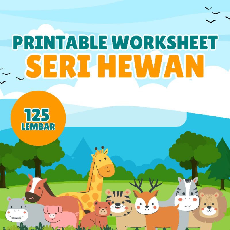 LEMBAR BELAJAR ANAK / PRINTABLE WORKSHEET ANAK - UNTUK TK & PAUD