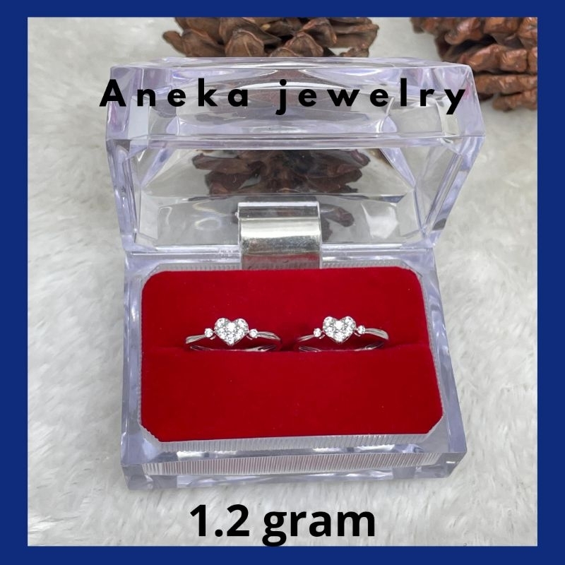 Cincin Love Mini Full Mata 1.2gram Silver, Perak 925