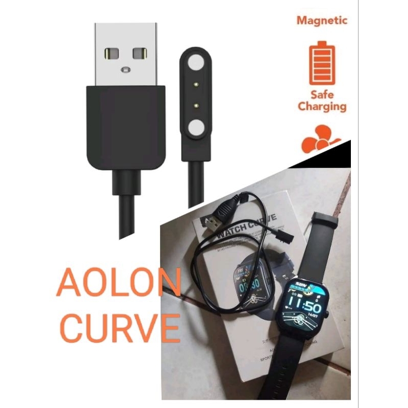 AIG Aolon Curve Smart Watch Kabel Charger Smartwatch Aolon Watch GT5 Pro Tetra S2 Foom S2 Tetra R2
