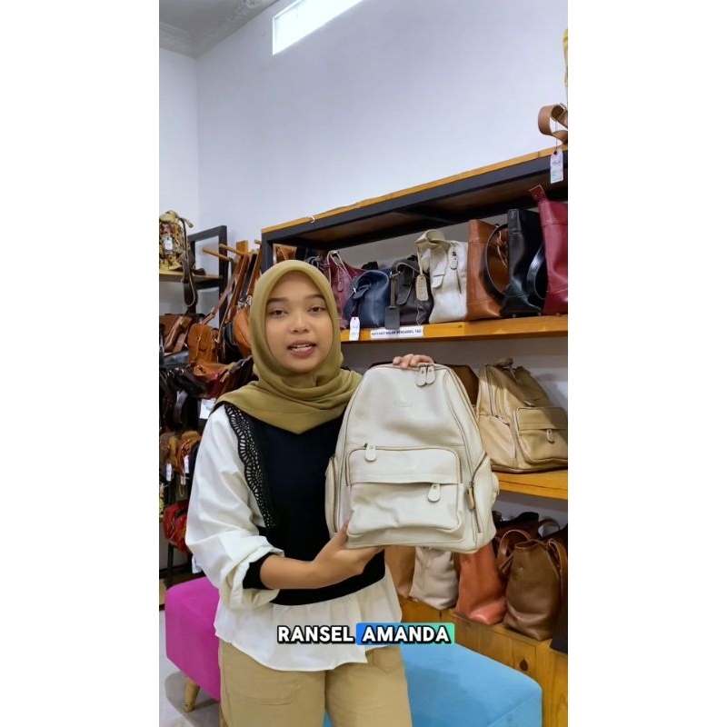 Backpack/ RANSEL WANITA kulit amanda.  by anantio