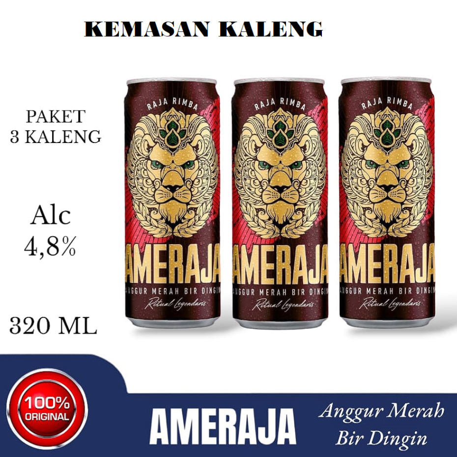 

Paket 3 Can !!! AmeRaja Raja Rimba Kaleng - 320 ml
