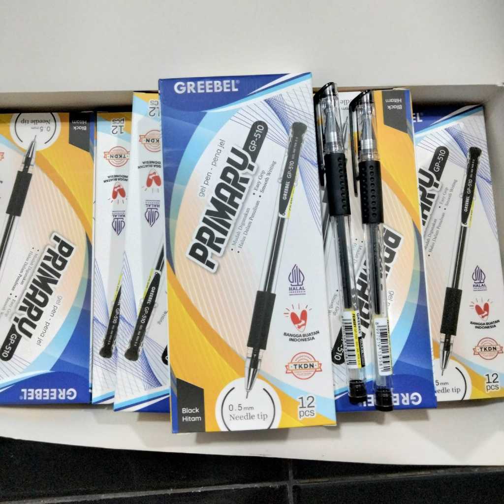 

Pulpen Gel Greebel GP-510 Primary isi 12 Pcs