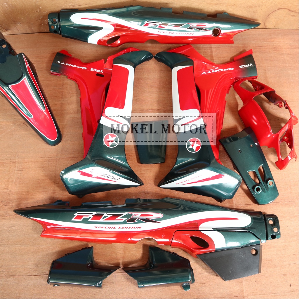 Cover Body Fizr Full Set Caltex Hijau Merah Full Set Halus Kasar Cover Bodi Yamaha Fiz r F1zr