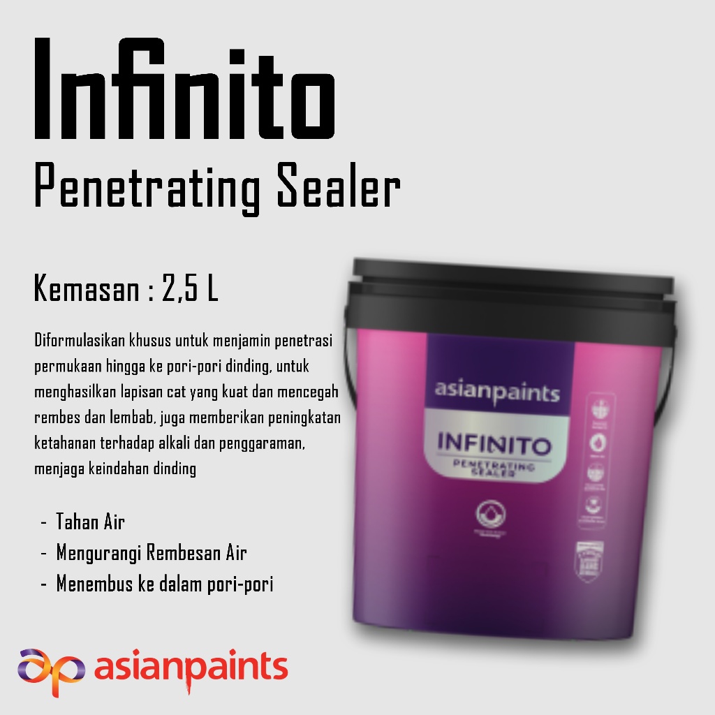 ASIAN PAINTS - INFINITO PENETRATING SEALER/ CAT DINDING/ CAT INTERIOR/ UNDERCOAT